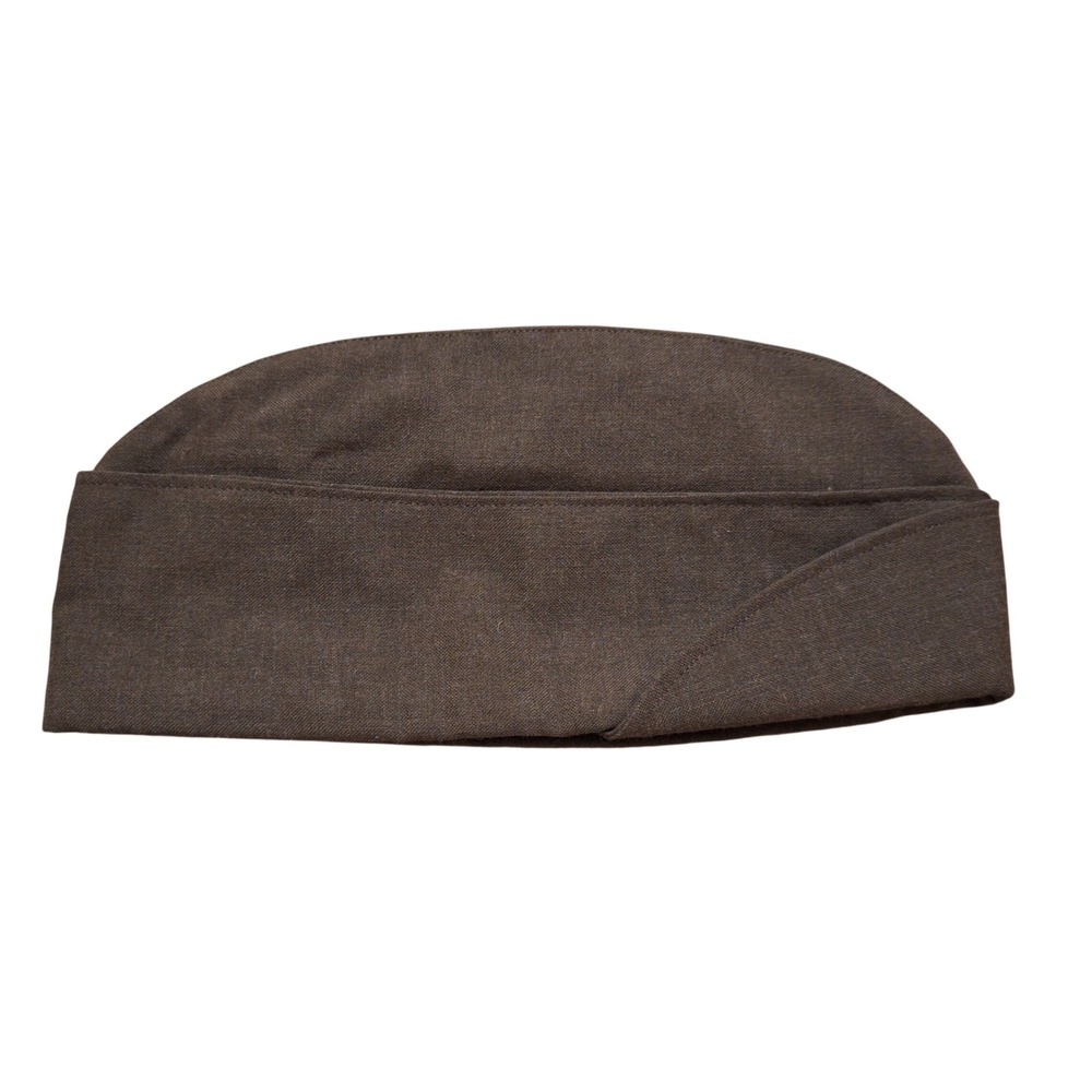Vintage Military USMC Garrison Cap Wool Satin Lined WWII Green
